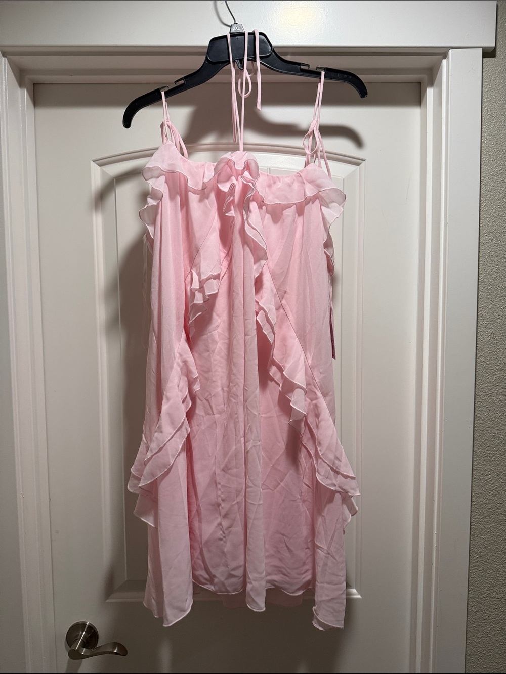 Light Pink Ruffle Chemise Dress